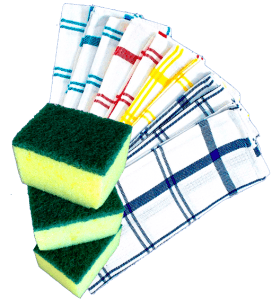 Dish cloths and scourers